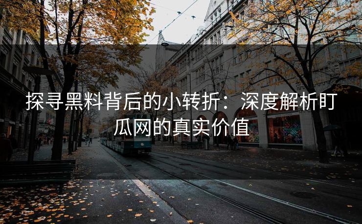 探寻黑料背后的小转折：深度解析盯瓜网的真实价值